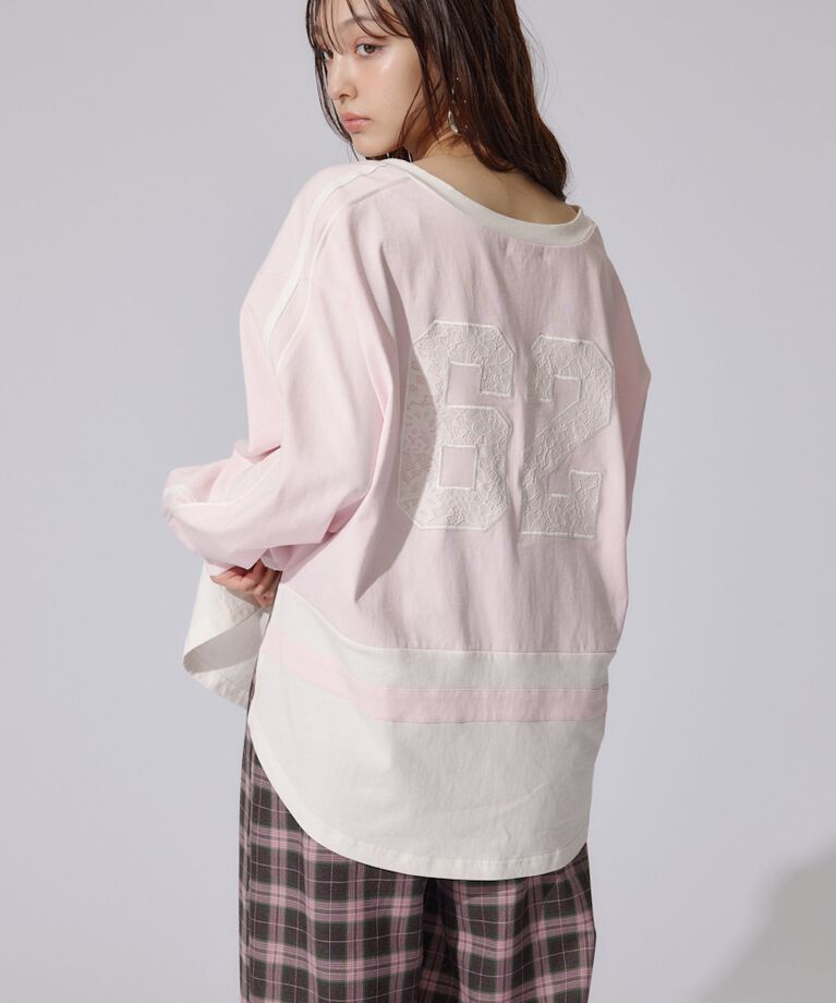 rienda「ユニフォームレディーロンT」|Tシャツ・カットソー|