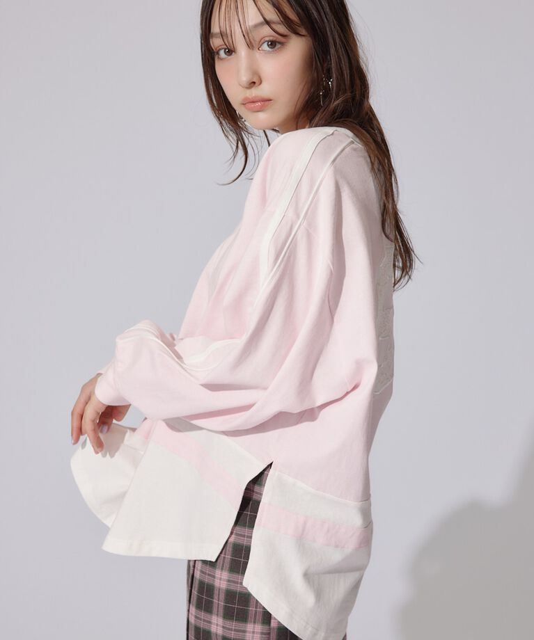 rienda「ユニフォームレディーロンT」|Tシャツ・カットソー|