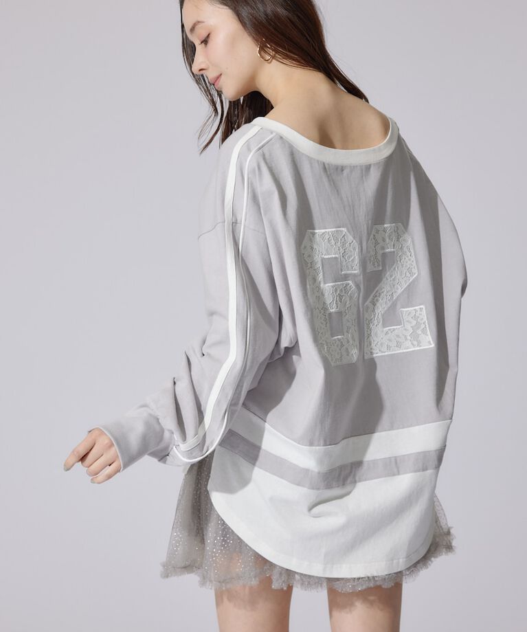 rienda「ユニフォームレディーロンT」|Tシャツ・カットソー|