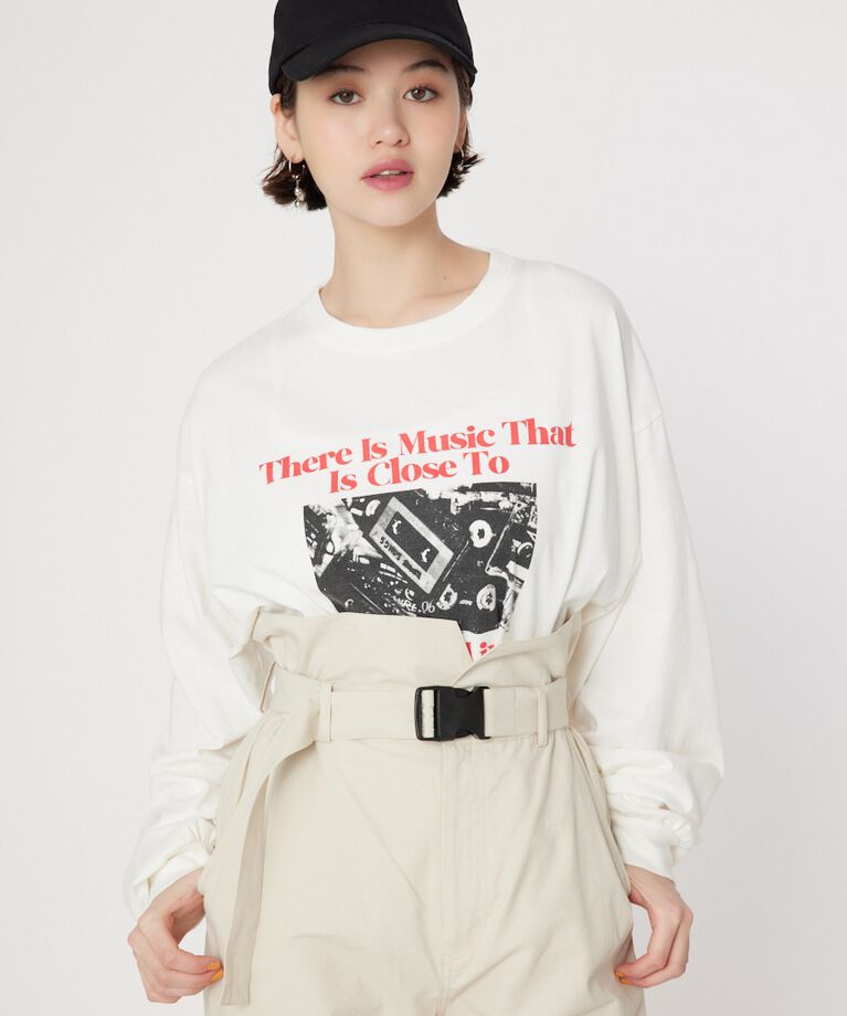RODEO CROWNS「カセットフォト L/S Tシャツ」|Tシャツ・カットソー|O/WHT1