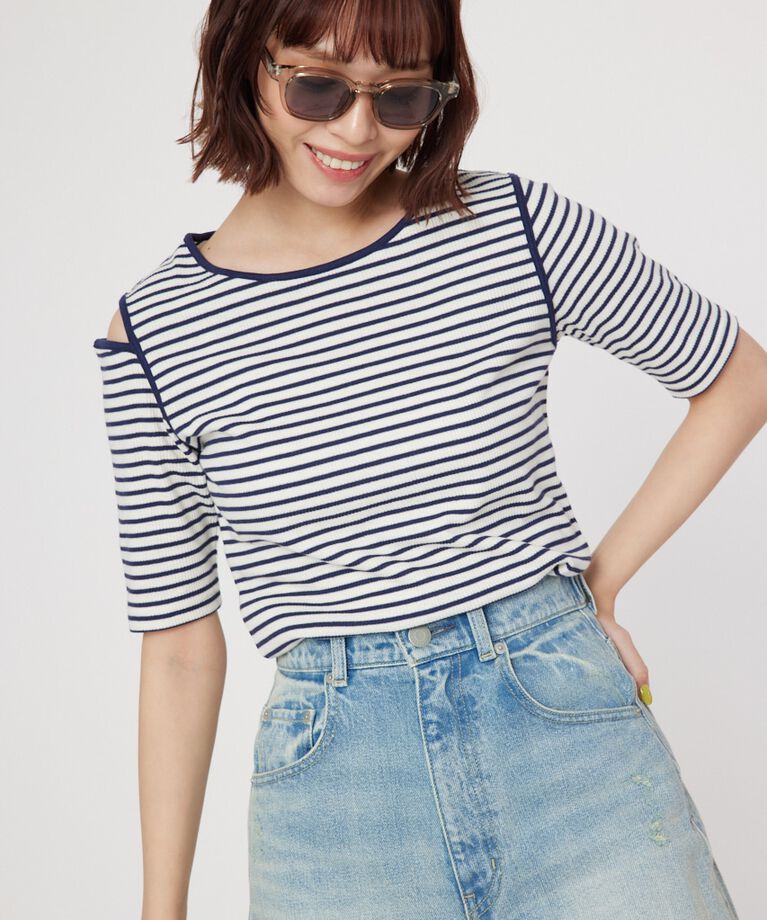 RODEO CROWNS「ショルダースリットトップス」|Tシャツ・カットソー|