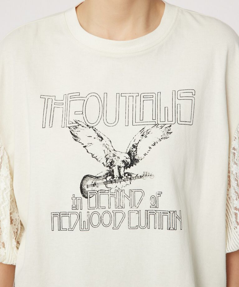 RODEO CROWNS「レーススリーブトップス」|Tシャツ・カットソー|