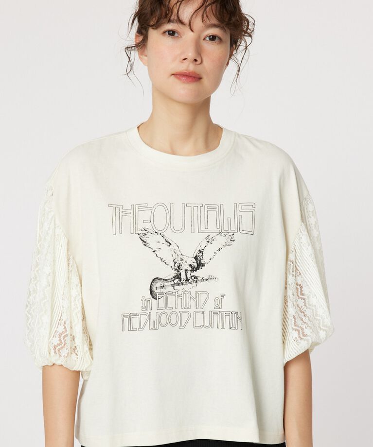 RODEO CROWNS「レーススリーブトップス」|Tシャツ・カットソー|