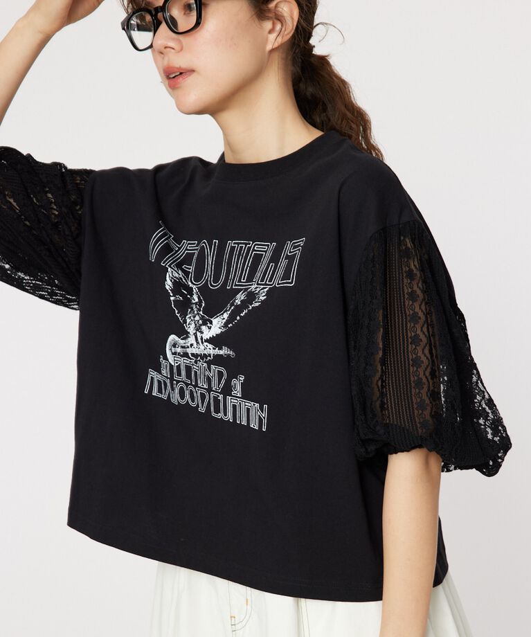 RODEO CROWNS「レーススリーブトップス」|Tシャツ・カットソー|