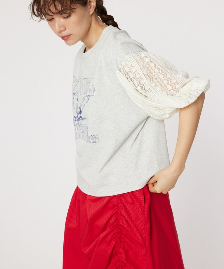 RODEO CROWNS「レーススリーブトップス」|Tシャツ・カットソー|
