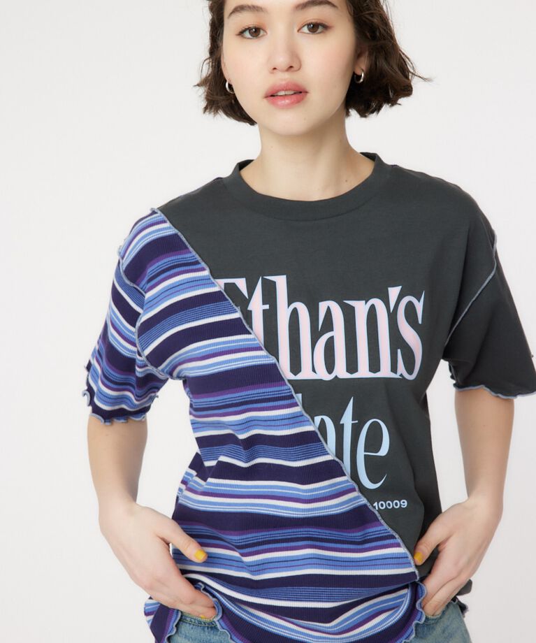 RODEO CROWNS「マルチボーダードッキングTシャツ」|Tシャツ・カットソー|