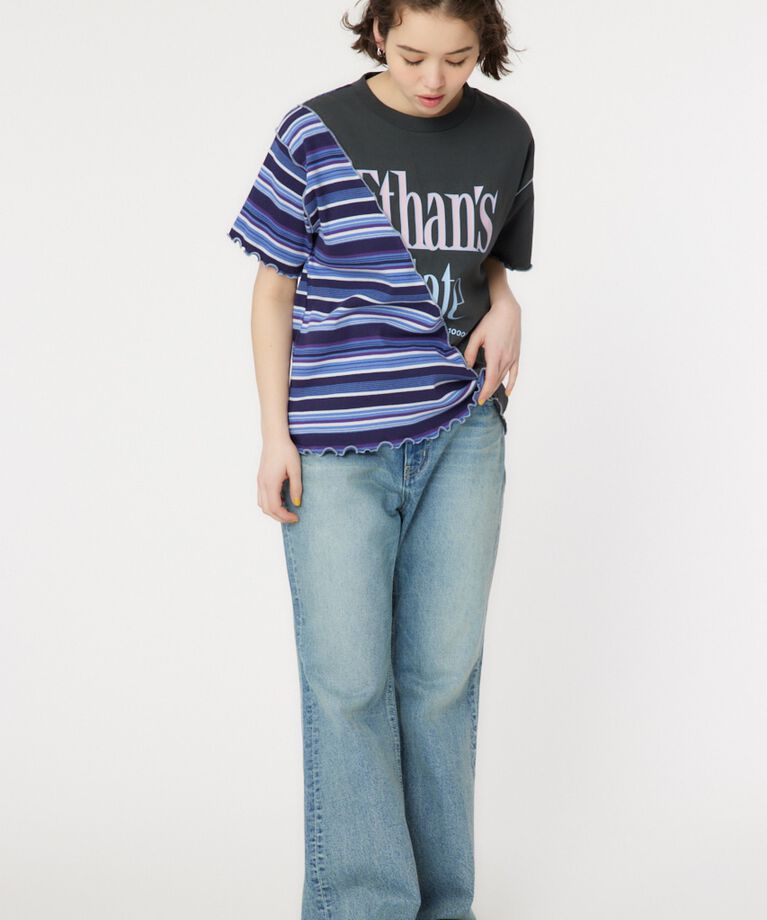 RODEO CROWNS「マルチボーダードッキングTシャツ」|Tシャツ・カットソー|