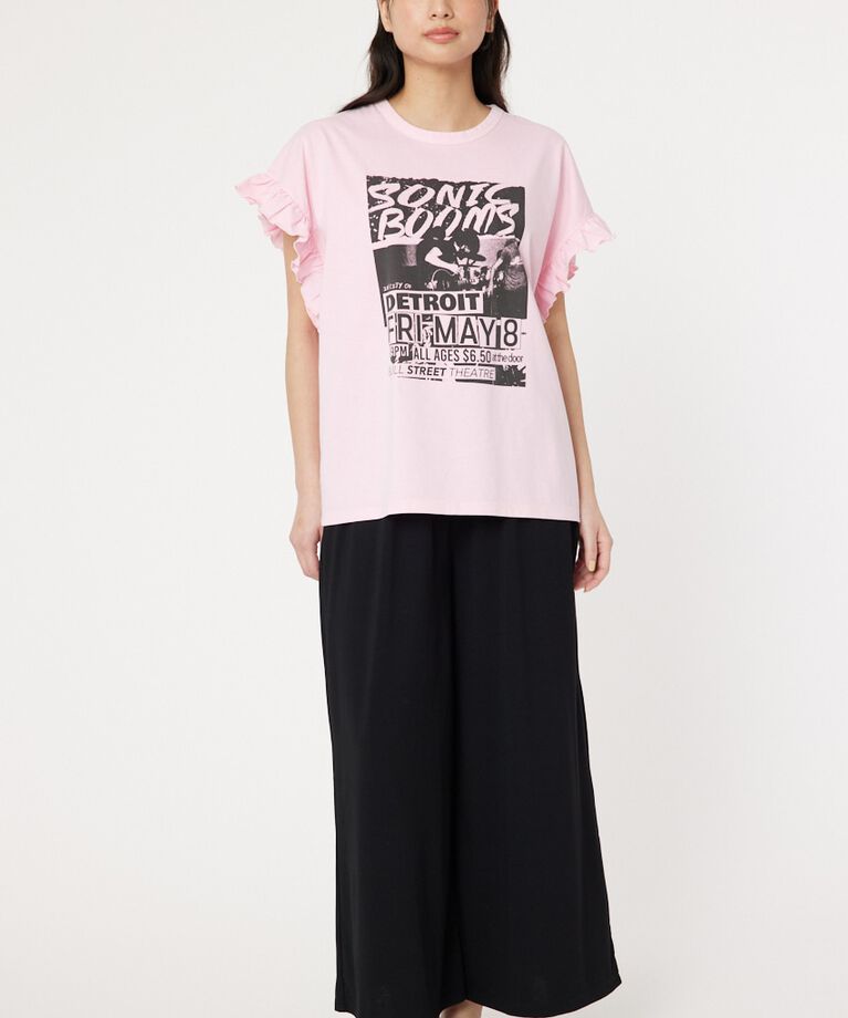 RODEO CROWNS「Vintage Flyerフリル Tシャツ」|Tシャツ・カットソー|