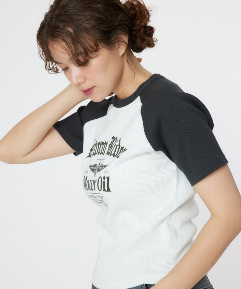 RODEO CROWNS「Riderラグランリブ Tシャツ」|Tシャツ・カットソー|