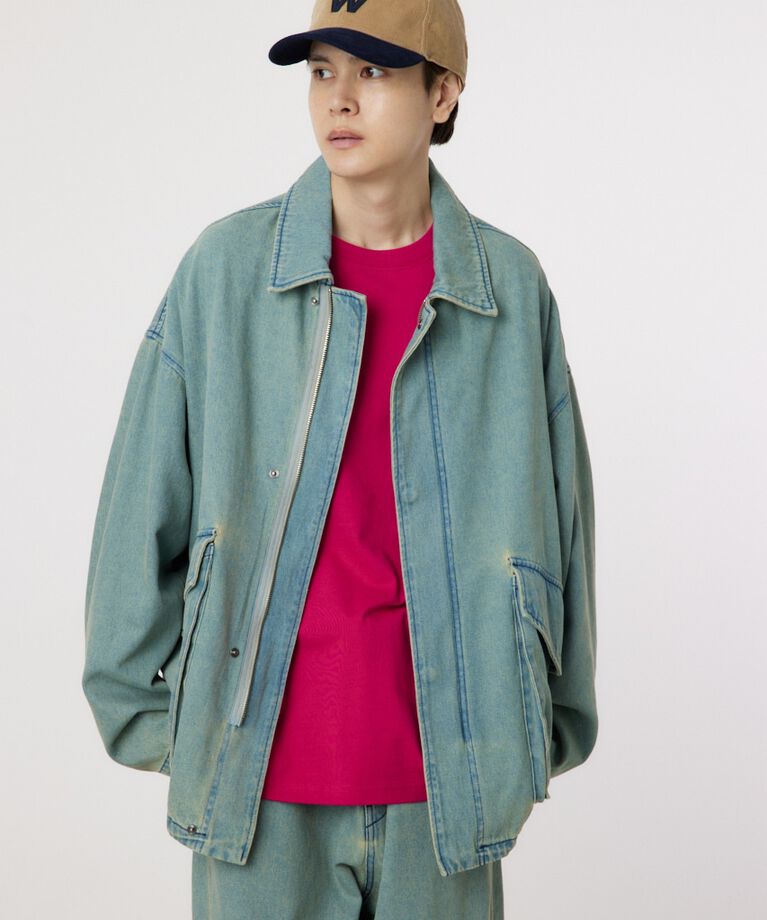 RODEO CROWNS「over denim zip JK」|デニムジャケット|L/BLU1