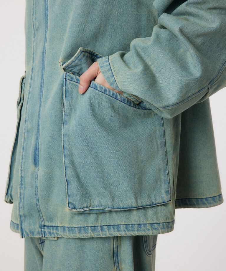 RODEO CROWNS「over denim zip JK」|デニムジャケット|