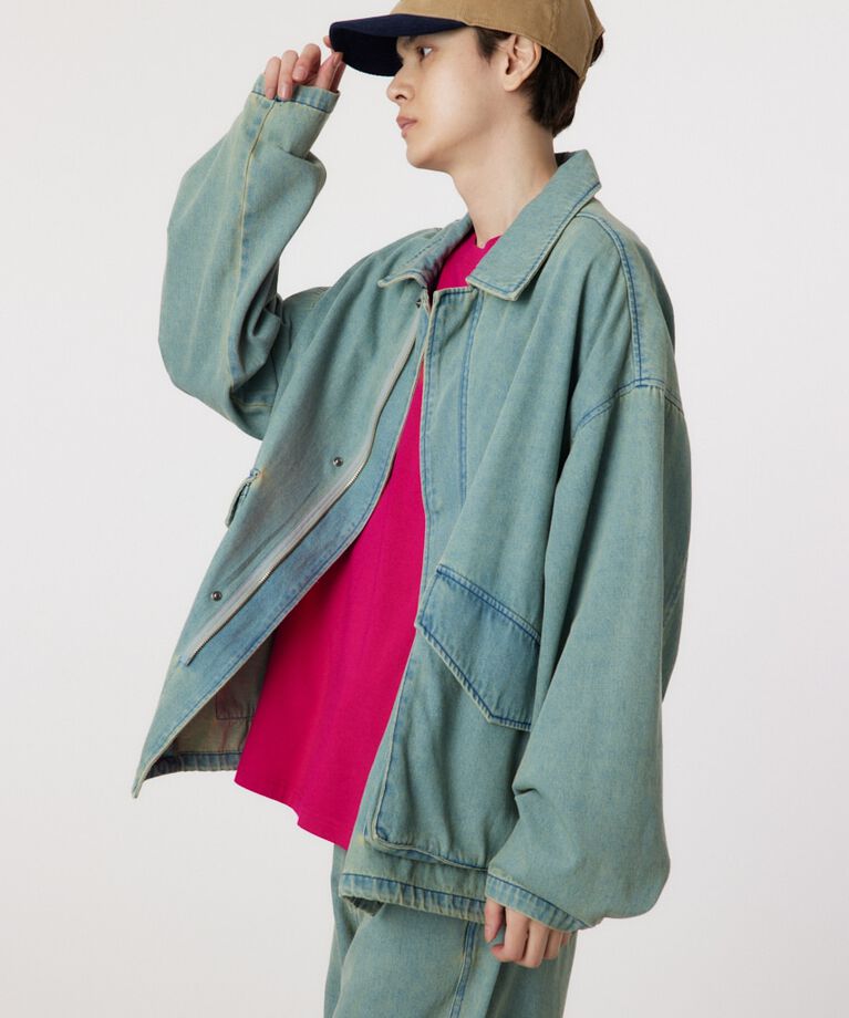 RODEO CROWNS「over denim zip JK」|デニムジャケット|