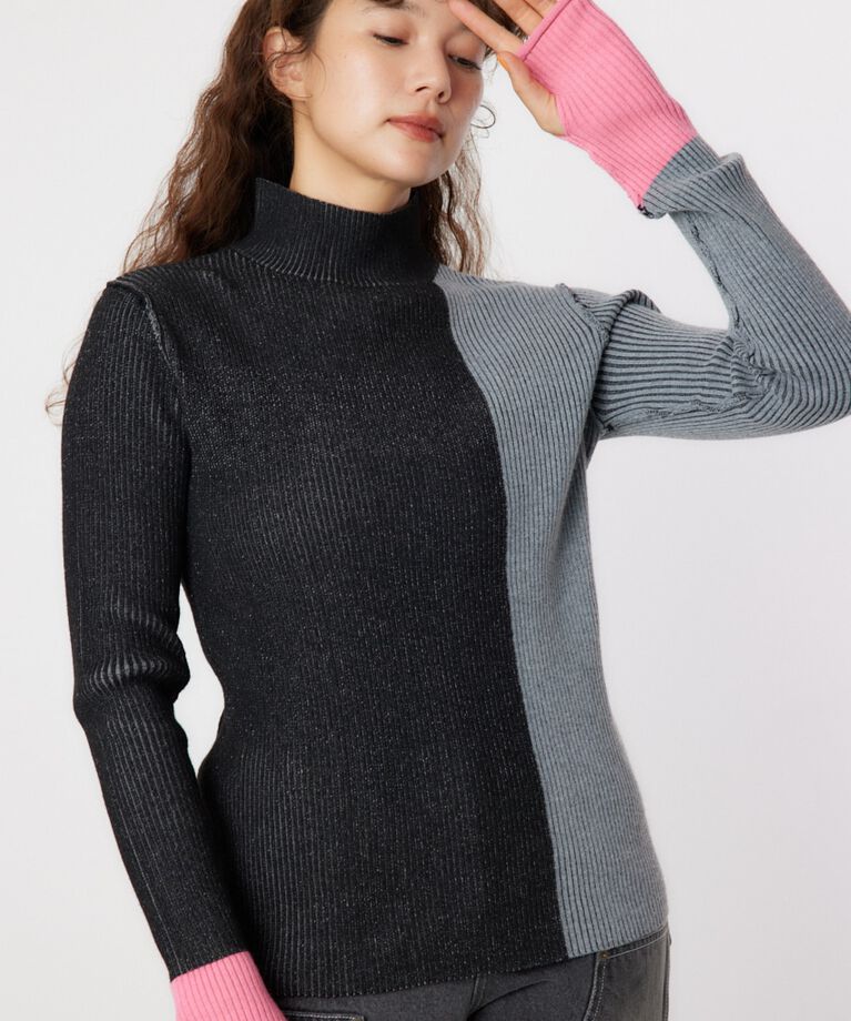 RODEO CROWNS「BLOCK COLOR KNIT TOPS」|ニット・セーター|BLK