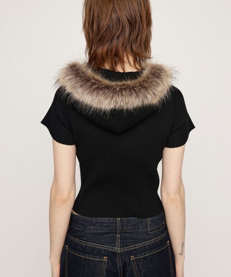 SLY「HinaYoshiharaxSLY KNIT HOODIE」|ニット・セーター|