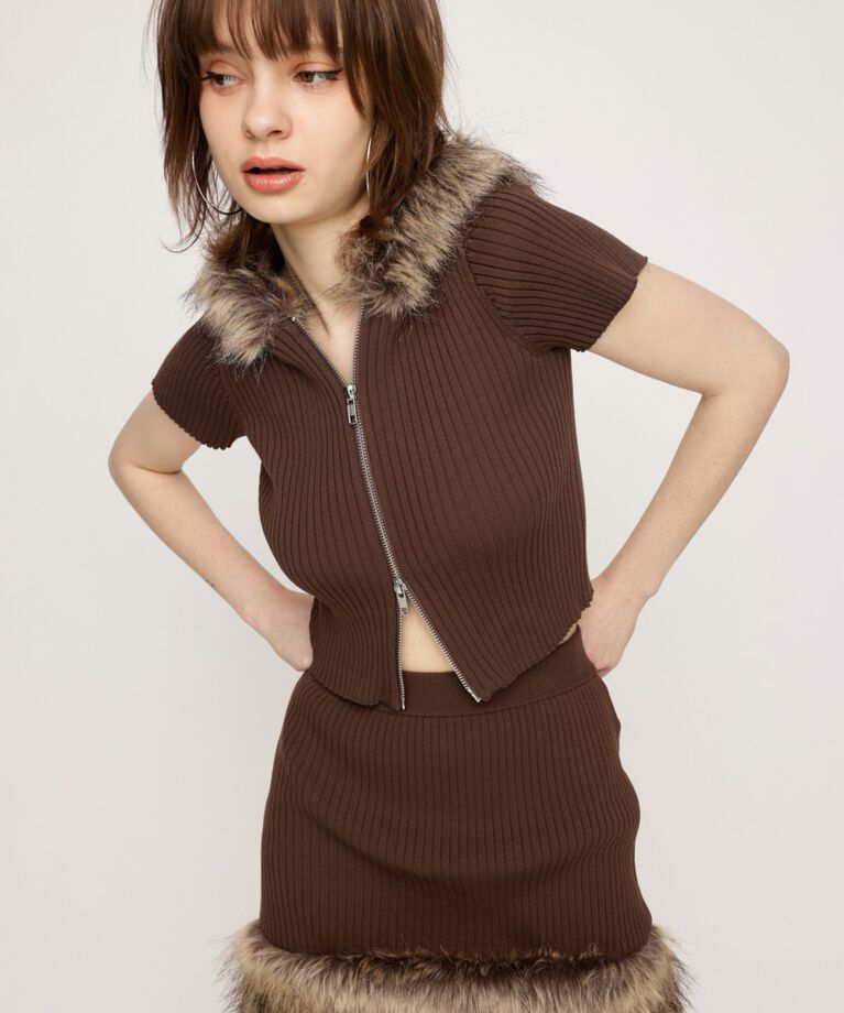 SLY「HinaYoshiharaxSLY KNIT HOODIE」|ニット・セーター|