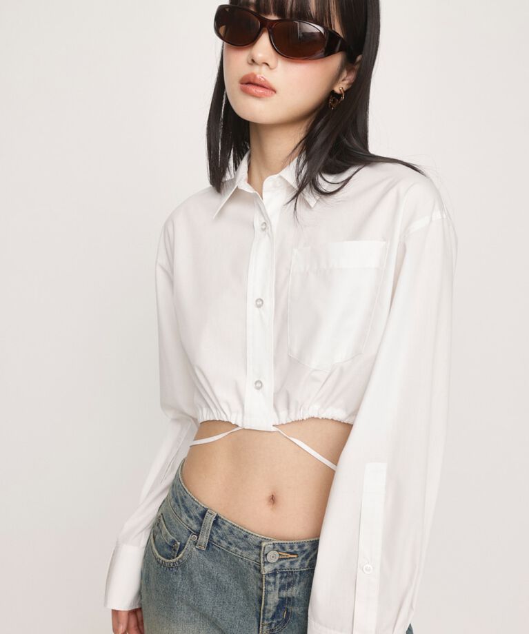 SLY「RIBBON CROP シャツ」|シャツ・ブラウス|