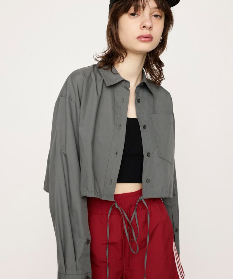 SLY「RIBBON CROP シャツ」|シャツ・ブラウス|L/BLK1
