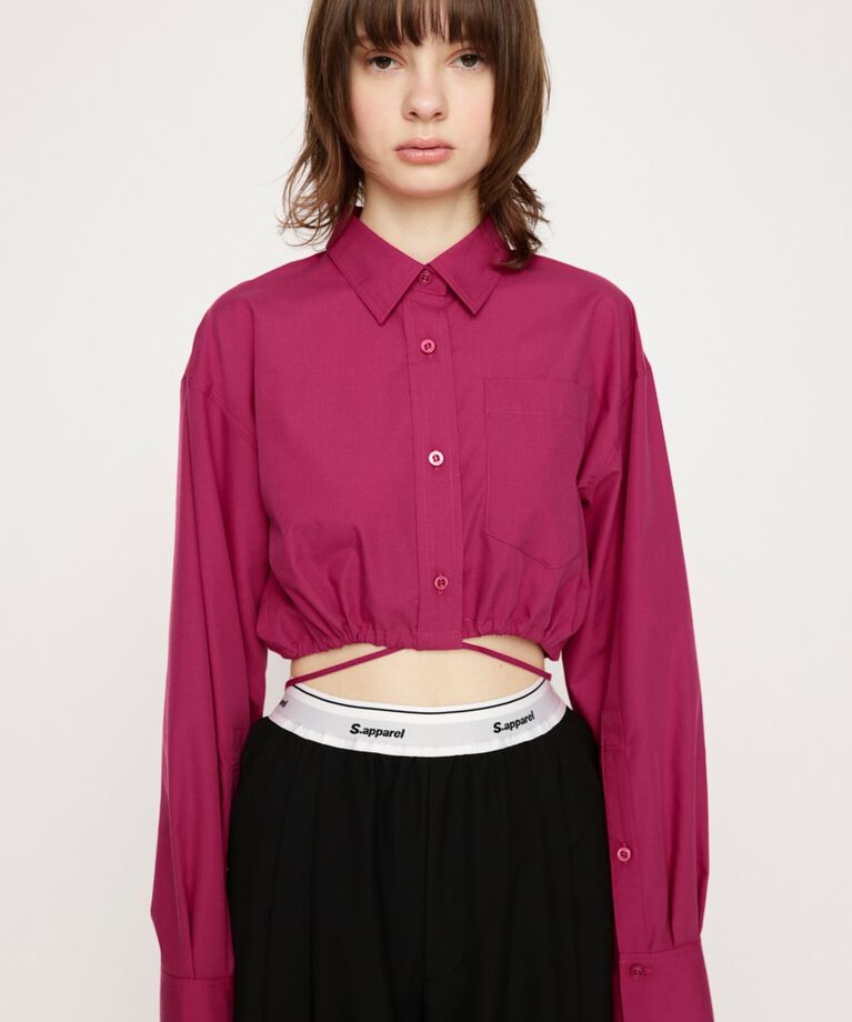 SLY「RIBBON CROP シャツ」|シャツ・ブラウス|D/PNK3