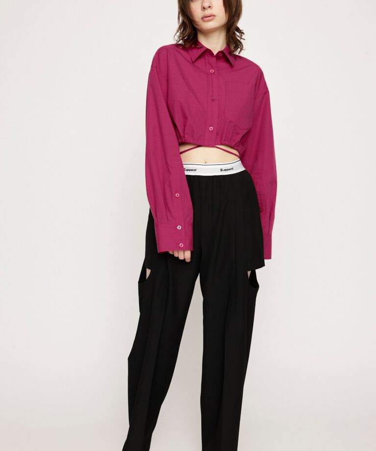 SLY「RIBBON CROP シャツ」|シャツ・ブラウス|