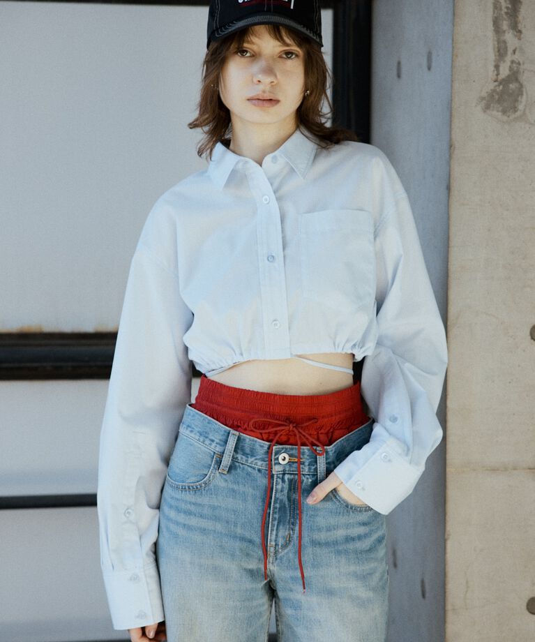 SLY「RIBBON CROP シャツ」|シャツ・ブラウス|
