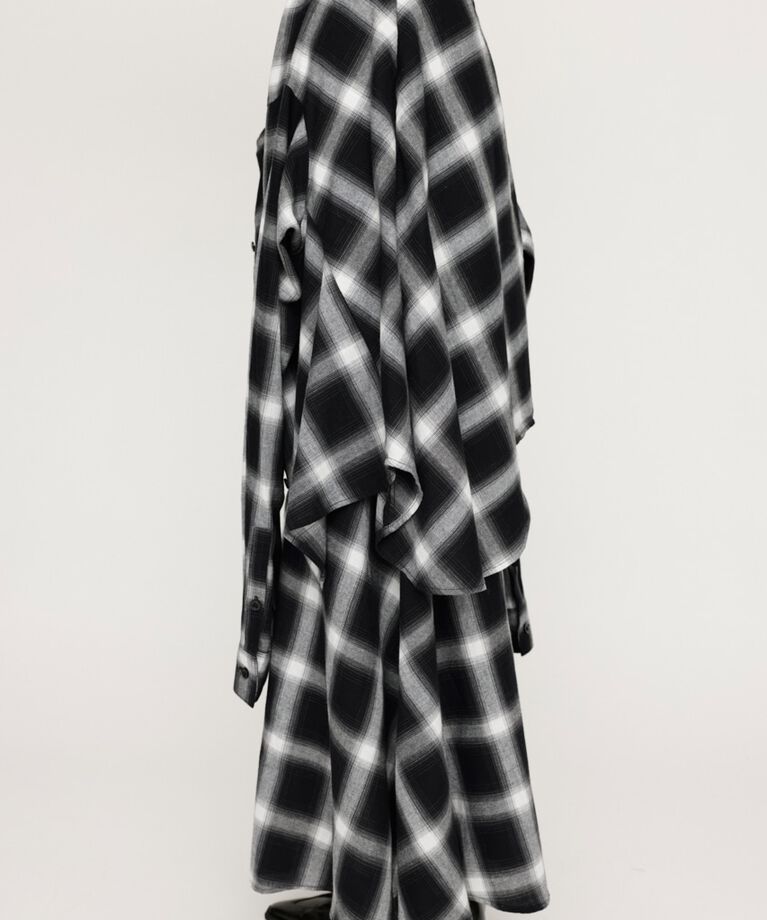 SLY「PLAID LAYERED ロングスカート」|スカート|