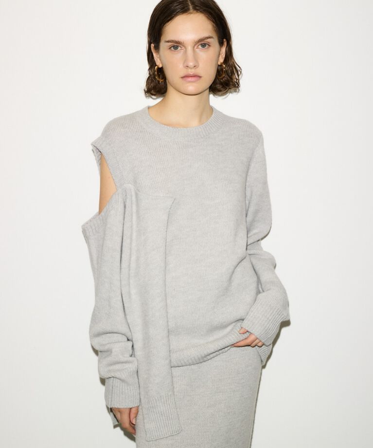 SLY「ARM DESIGN MG トップス」|ニット・セーター|T.GRY