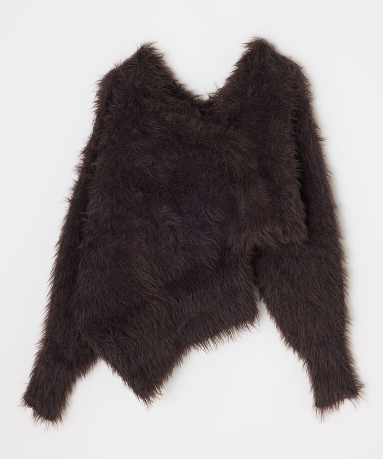 SLY「SLANT NECK MG トップス」|ニット・セーター|BRN