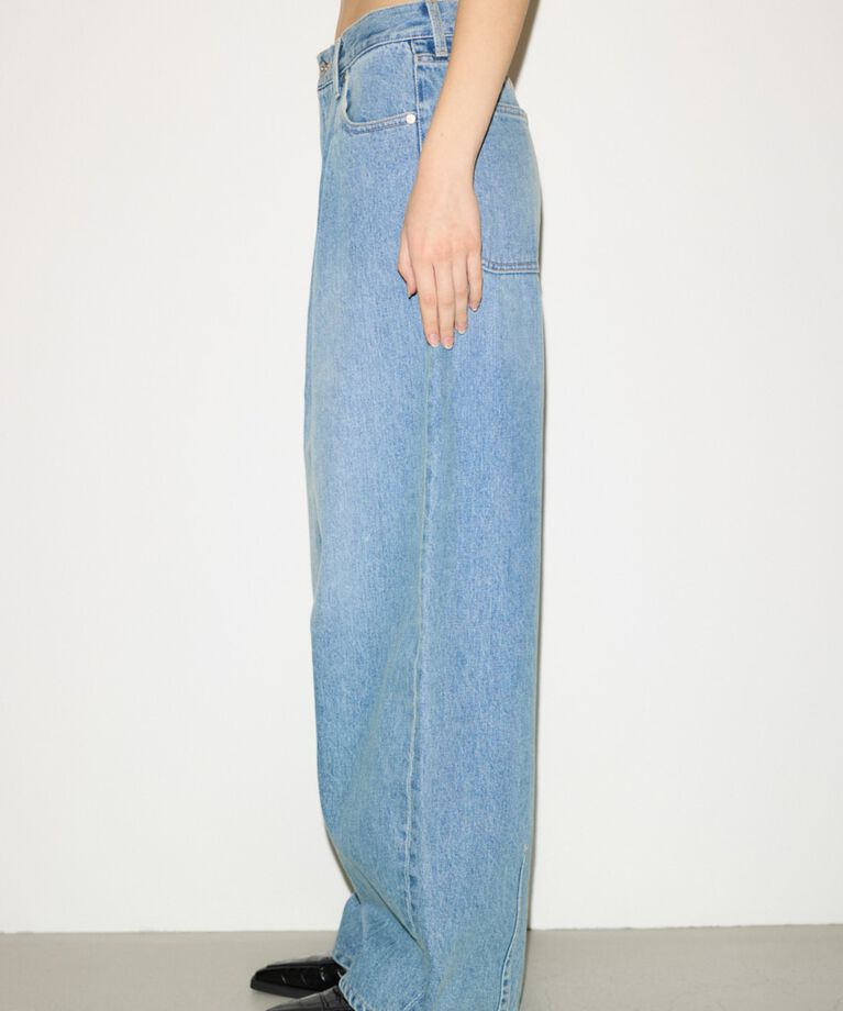 SLY「J／W CURVE TUCKED パンツ」|デニム|