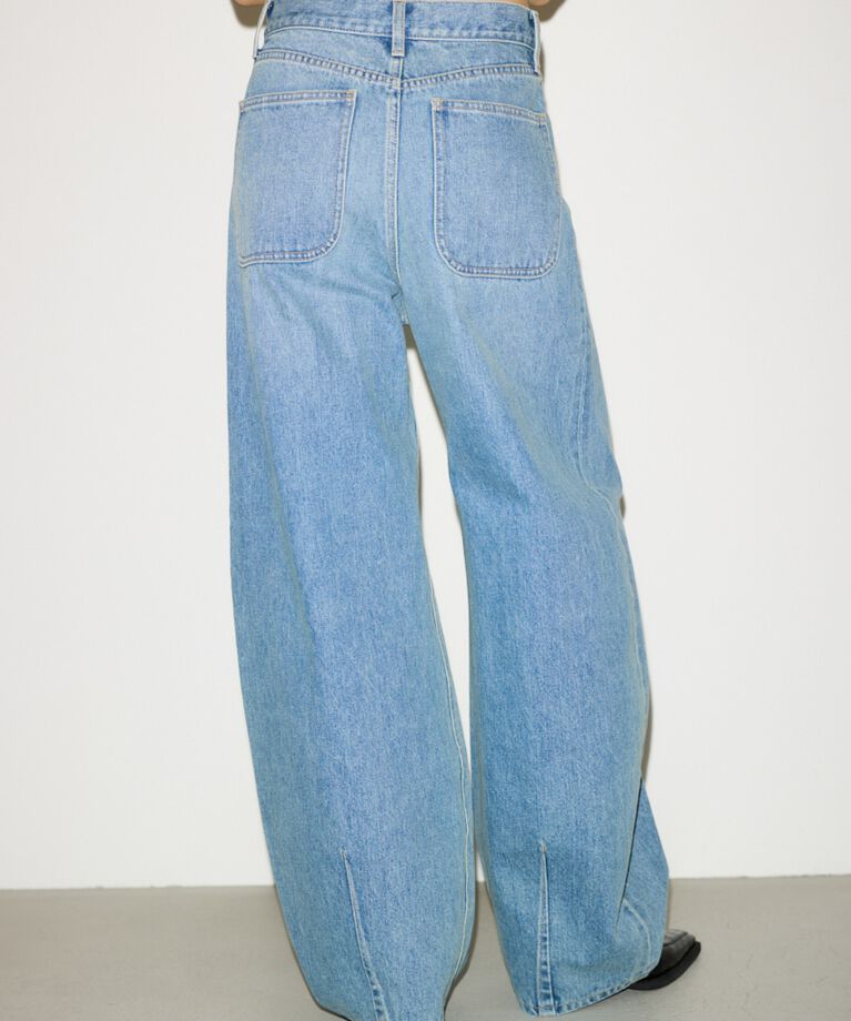 SLY「J／W CURVE TUCKED パンツ」|デニム|