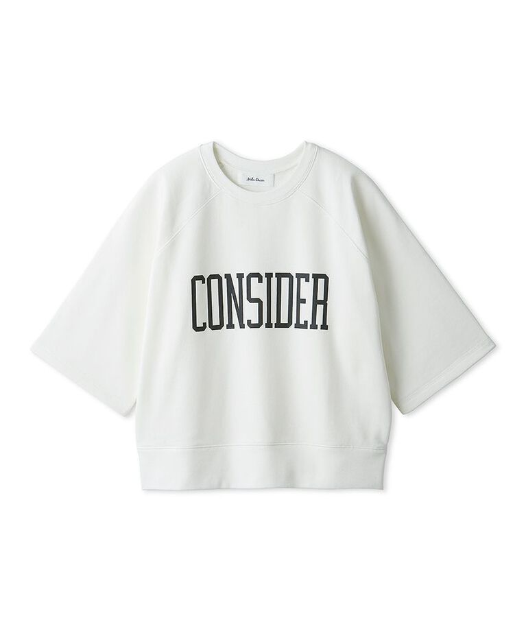 Mila Owen「ショート丈半袖グラフィックトレーナー」|Tシャツ・カットソー|WHT