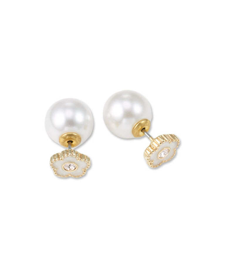 MARY QUANT「ラメエポビジューデイジー ピアス」|ピアス|ゴールド