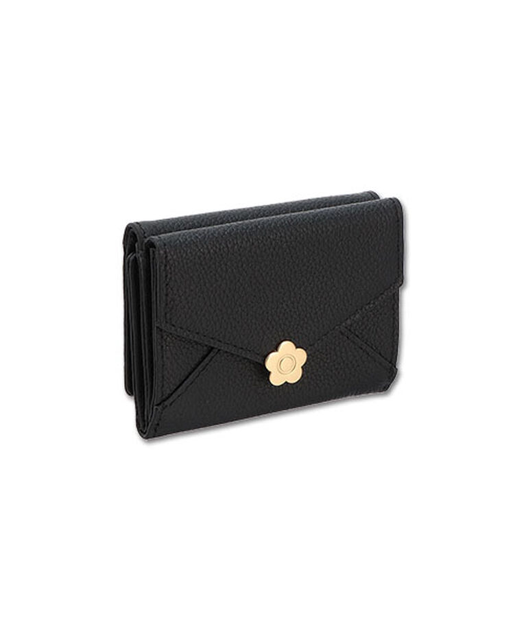 MARY QUANT「シーリングデイジーレター ミニウォレット」|財布|ブラック