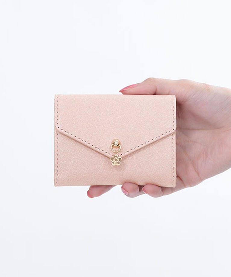 MARY QUANT「ラメフィルム ミニウォレット」|財布|ピンク