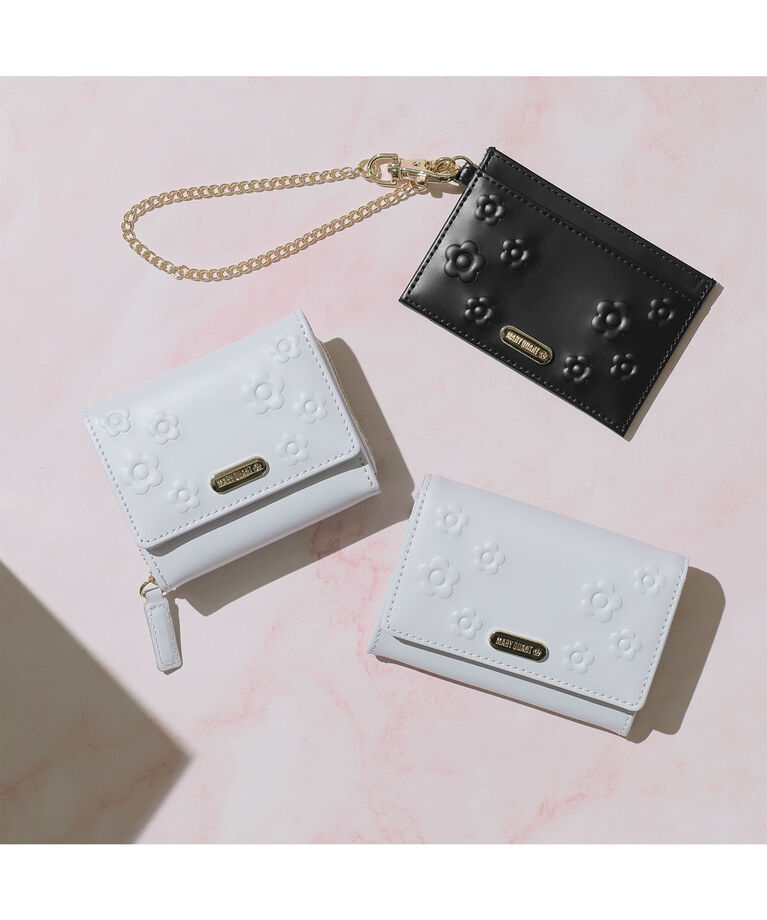 MARY QUANT「サイドデイジーエンボス ミニウォレット」|財布|