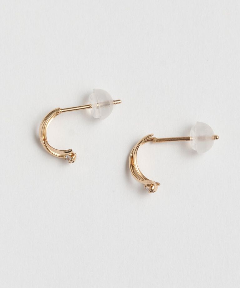 Phoebe「【 K10 】クロッシングビジューピアス／BOX&ショッパーつき」|ピアス|