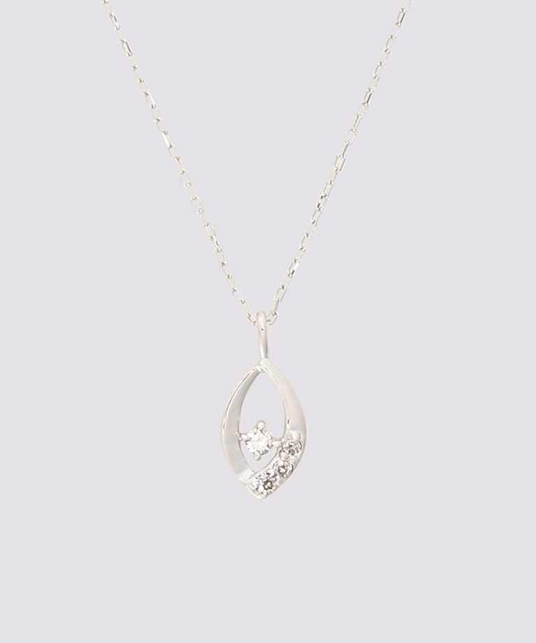 newme by Samantha Thavasa「K10 WG ダイヤモンド　ドロップネックレス」|ネックレス|K10 WG