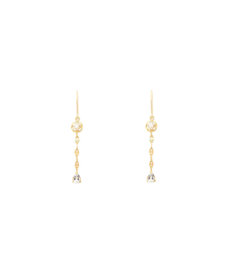 newme by Samantha Thavasa「ホワイトトパーズ チェーンピアス」|ピアス|