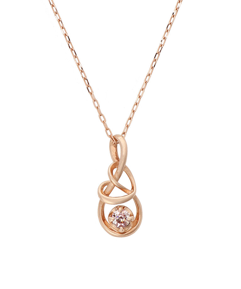 Samantha Tiara「K10 PG ラボグロウンダイヤモンド Infinity Love Knotネックレス」|ネックレス|K10 PG