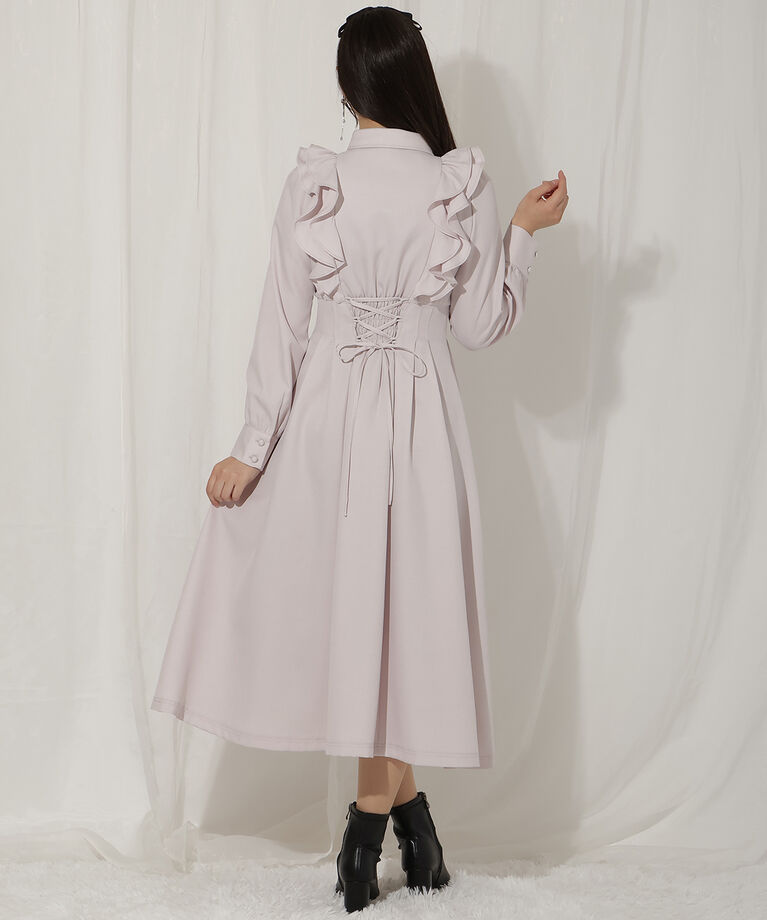 WILLSELECTION「ペタルフリルリボンタイシャツワンピース」|ワンピース|