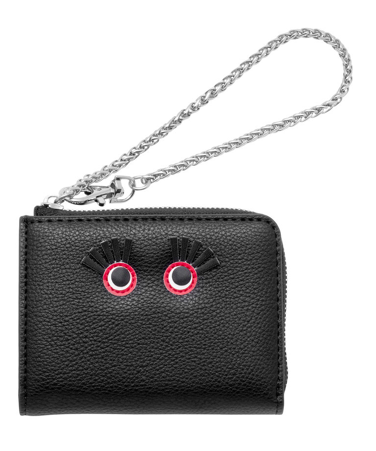 IROMEKI「ミニウォレット IROMEKI follow me mini wallet 財布 コインケース カードケース」|財布|Black