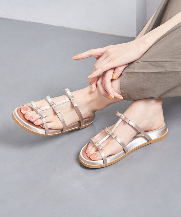 UNITED ARROWS「3リボン ミュール」|サンダル|BEIGE