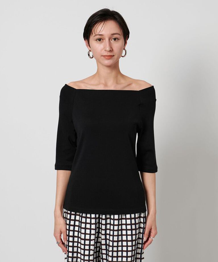 UNITED ARROWS「スクープドネック ハーフスリーブ カットソー」|Tシャツ・カットソー|