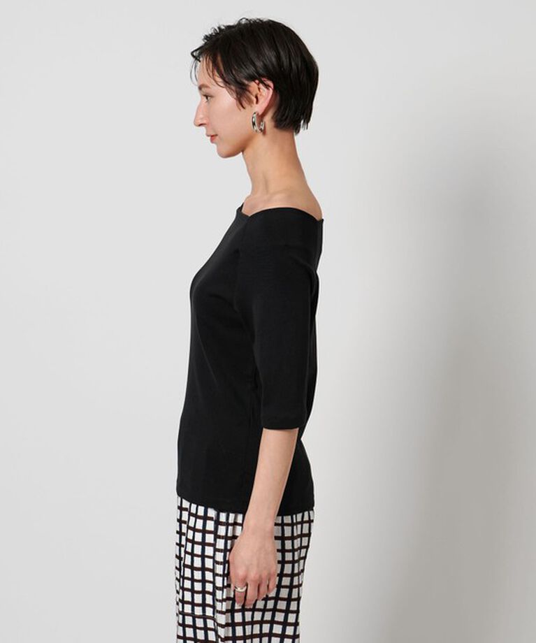 UNITED ARROWS「スクープドネック ハーフスリーブ カットソー」|Tシャツ・カットソー|