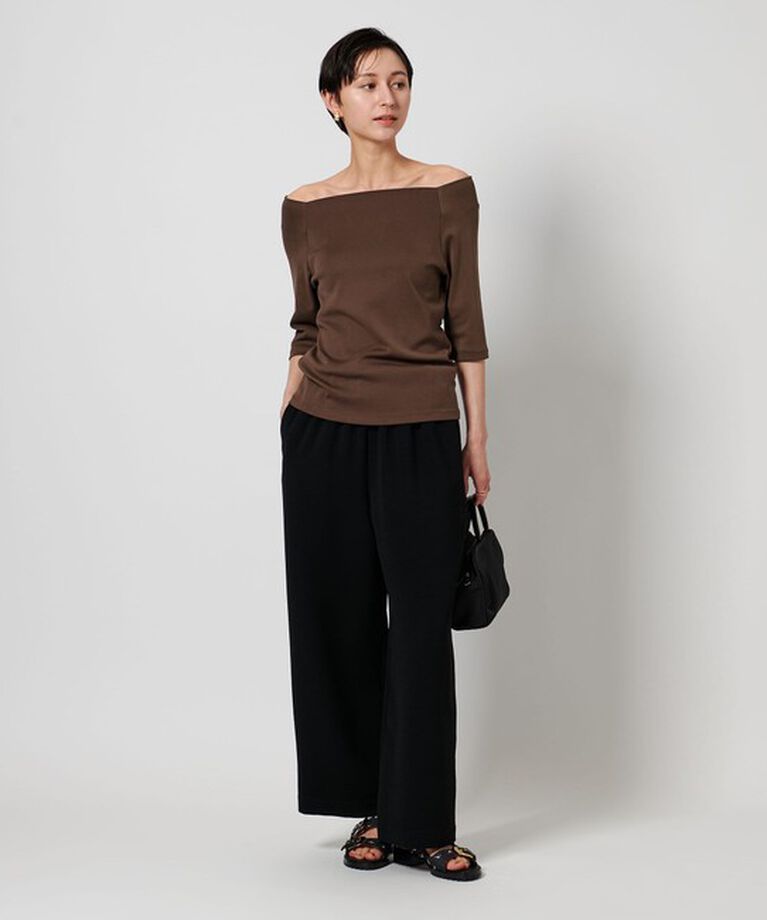 UNITED ARROWS「スクープドネック ハーフスリーブ カットソー」|Tシャツ・カットソー|