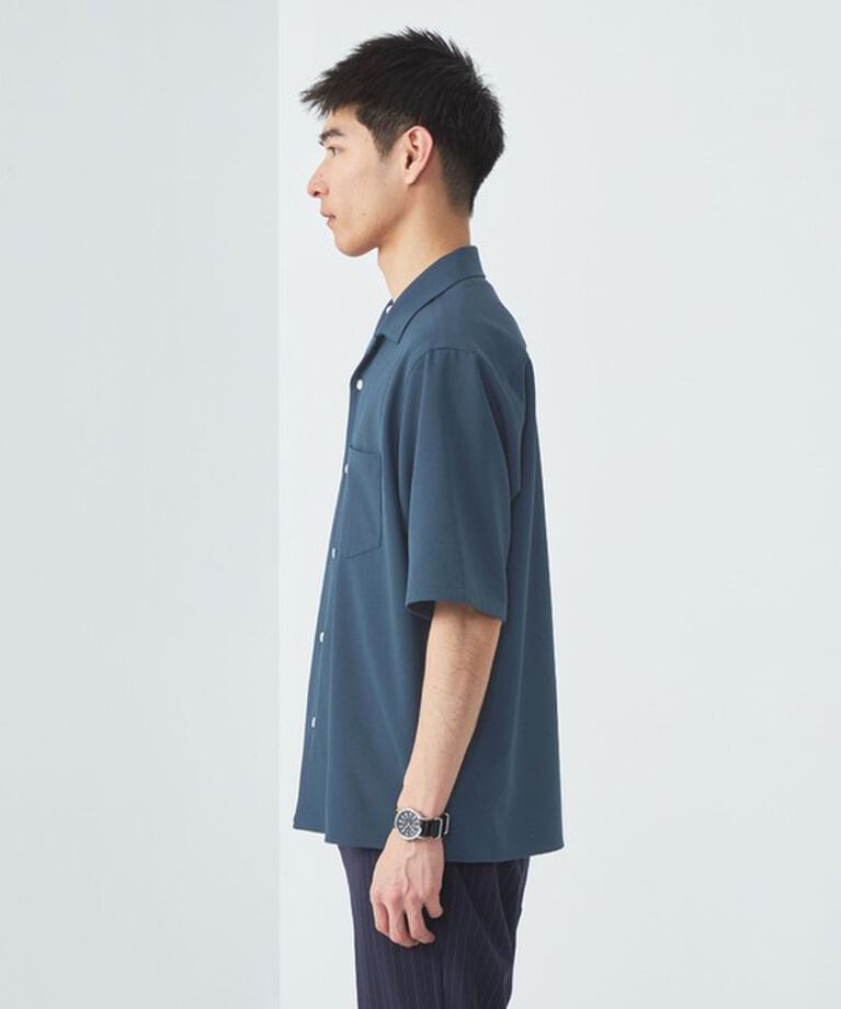 UNITED ARROWS green label relaxing「シャンブレー ツイル ジャストルーズ オープンカラー 半袖 シャツ -ストレッチ-」|シャツ・ブラウス|