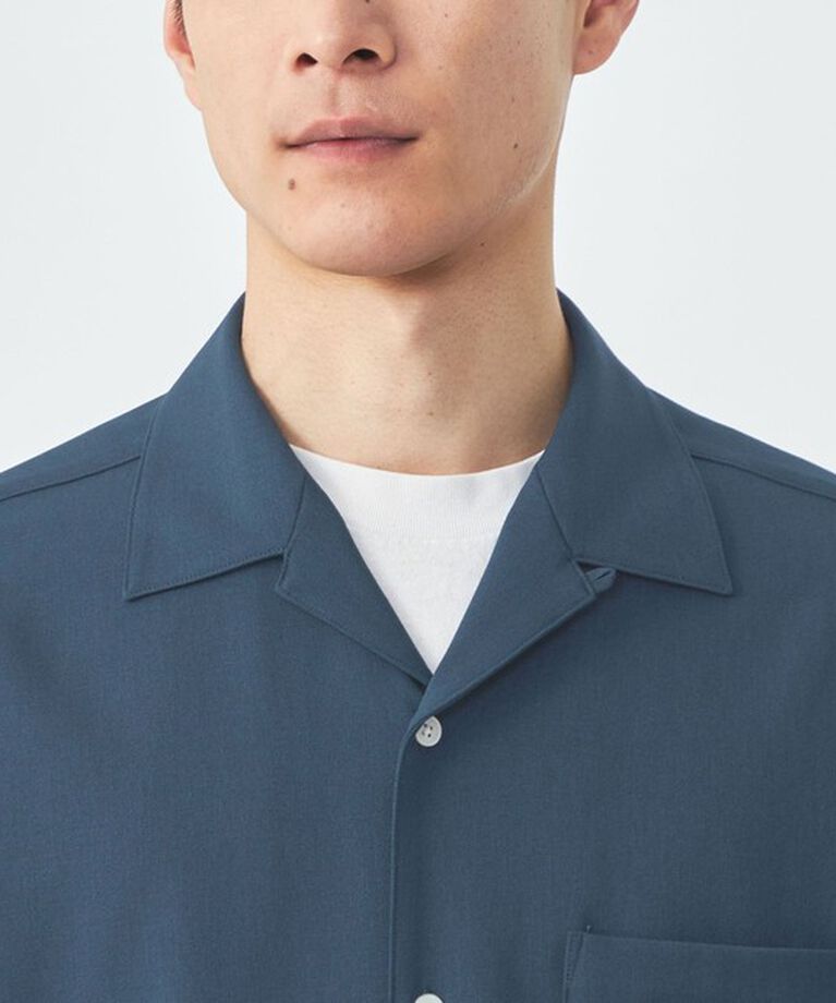 UNITED ARROWS green label relaxing「シャンブレー ツイル ジャストルーズ オープンカラー 半袖 シャツ -ストレッチ-」|シャツ・ブラウス|