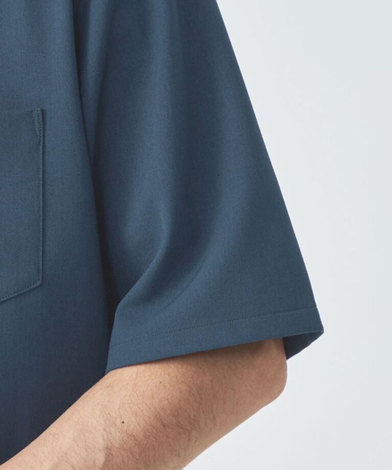 UNITED ARROWS green label relaxing「シャンブレー ツイル ジャストルーズ オープンカラー 半袖 シャツ -ストレッチ-」|シャツ・ブラウス|