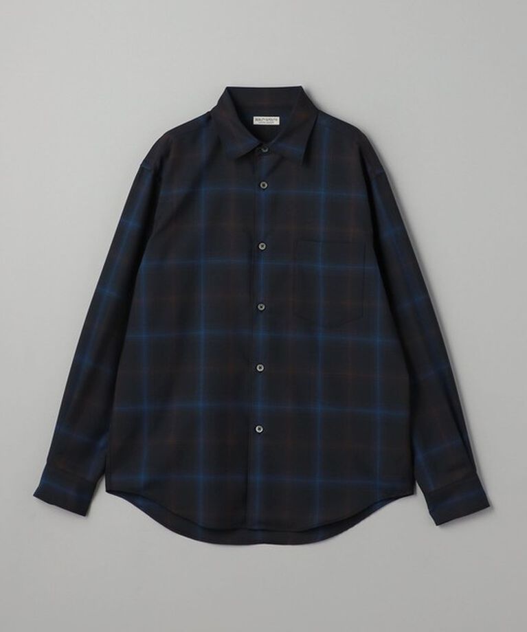 BEAUTY&YOUTH UNITED ARROWS「尾州 オンブレ レギュラーフォルム テーパード シャツ -ウォッシャブル MADE IN JAPAN-」|シャツ・ブラウス|