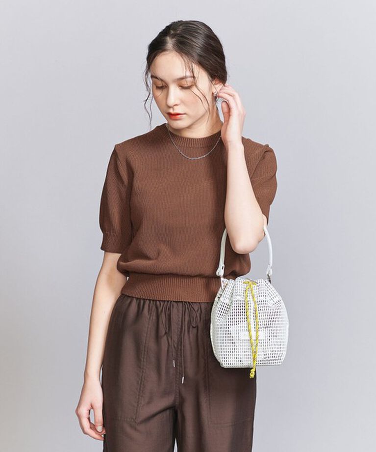 BEAUTY&YOUTH UNITED ARROWS「コイルニット ショートスリーブ プルオーバー -ウォッシャブル-」|ニット・セーター|