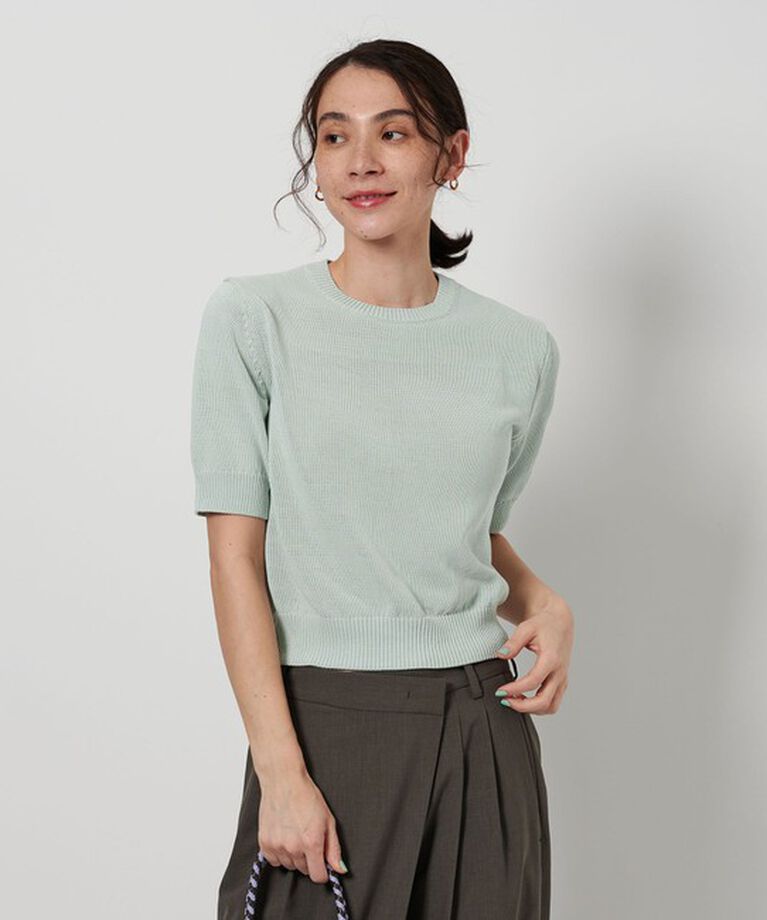 BEAUTY&YOUTH UNITED ARROWS「コイルニット ショートスリーブ プルオーバー -ウォッシャブル-」|ニット・セーター|